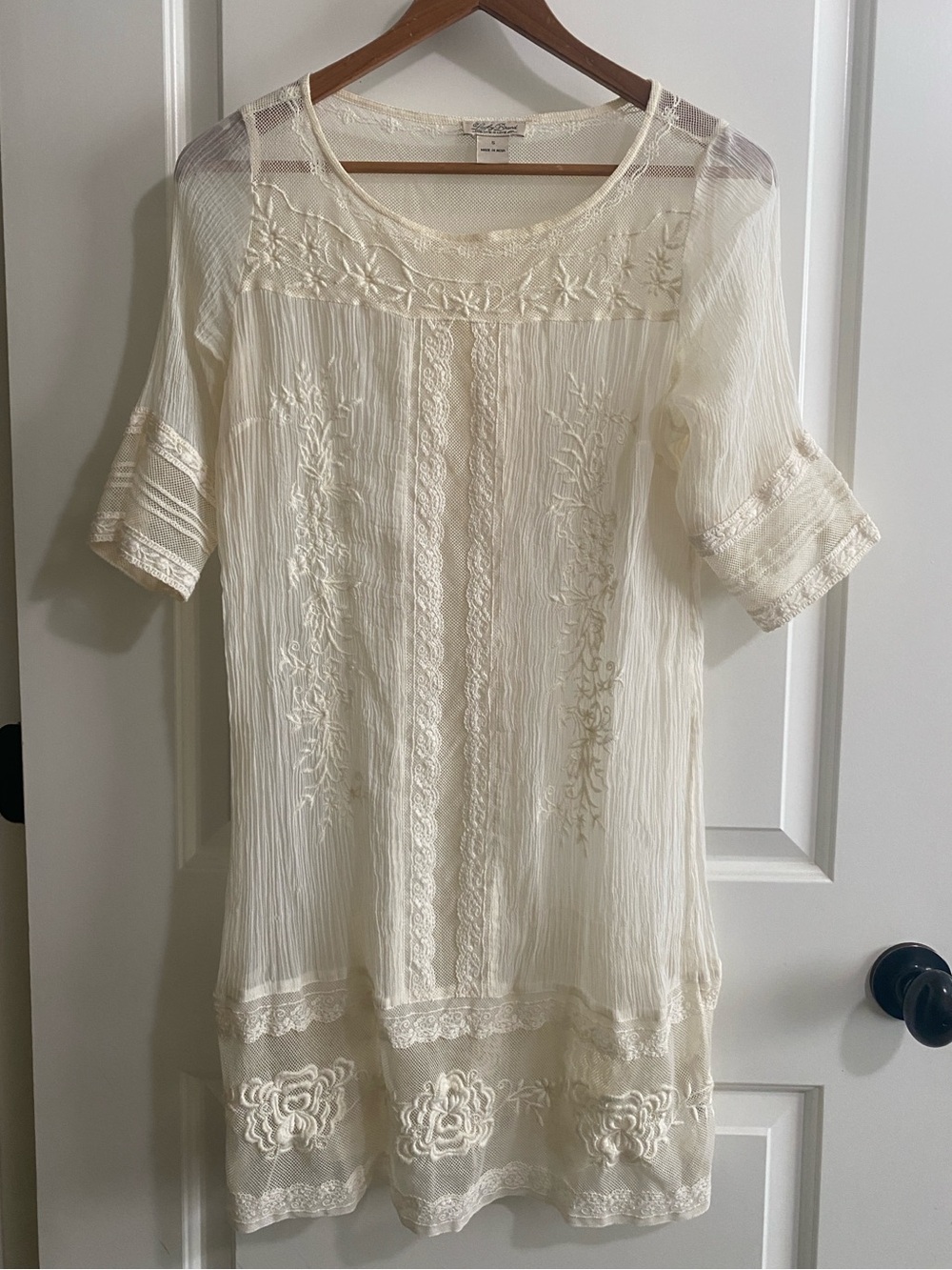 Lucky Brand Lace/Embroidered Tunic Dress